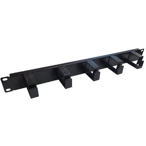 Extralink Rangierpanel EX.11564, Metall, schwarz, 19 Zoll (483 mm), mit 5 Kabelführungsbügeln, 1HE