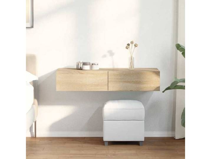 Étagère murale avec tiroirs-Étagère flottante-Étagère de rangement suspendue chêne sonoma bois d'ingénierie 506734