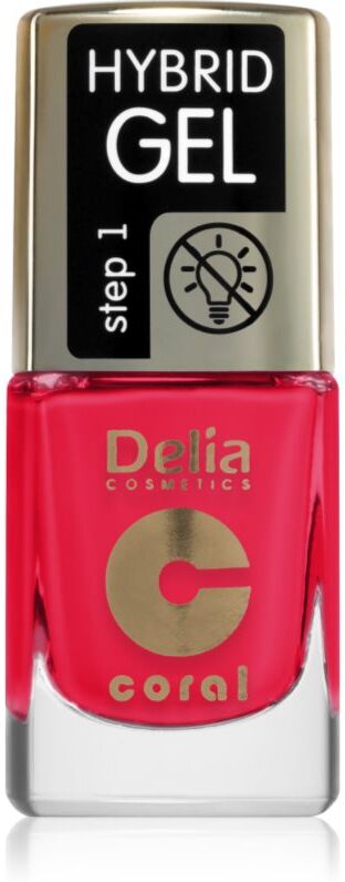 Delia Cosmetics Coral Nail Enamel Hybrid Gel gel nail polish shade 148 11 ml