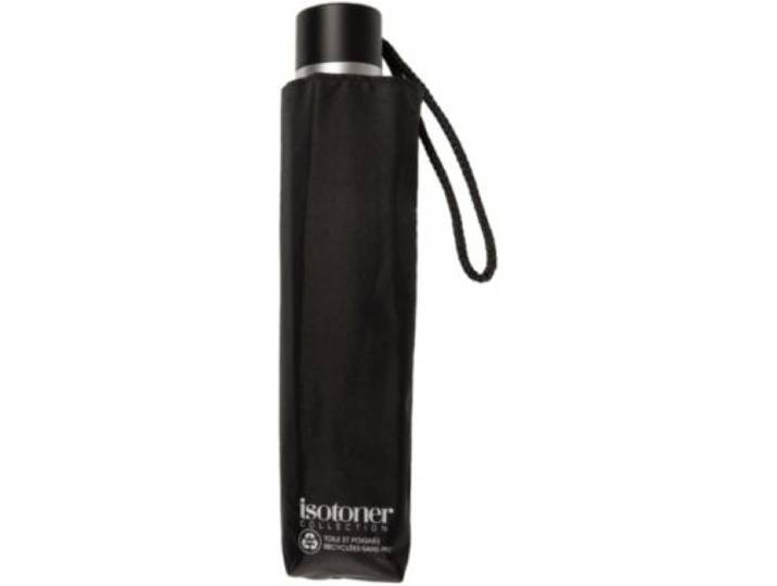 Isotoner - Parapluie 3 Sections Acier Noir