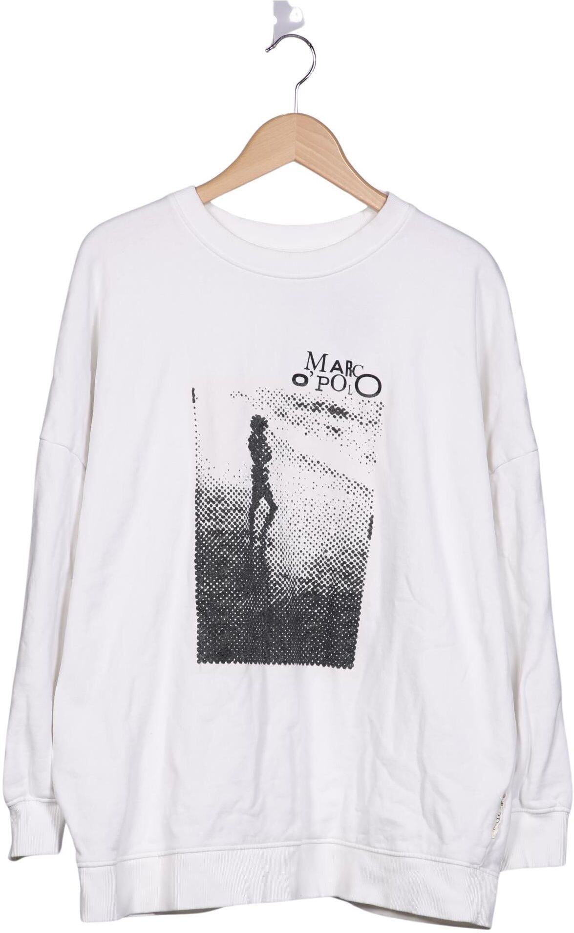 Marc O' Polo Sweater, Weiß, Gr. L, Baumwolle - Second Hand