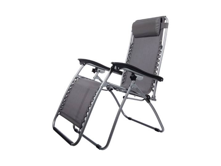 Home and More Relaxstuhl Sevilla Grau 114 × 67 × 67 cm