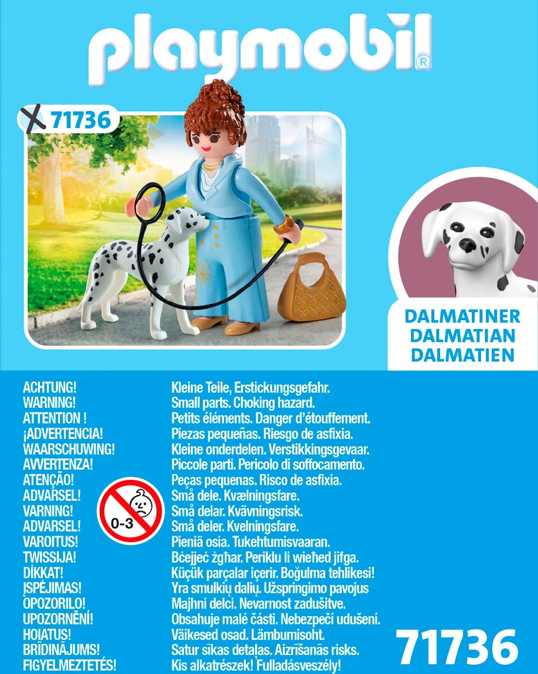 Konstruktions-Spielset PLAYMOBIL "Managerin mit Dalmatiner (71736), Playmobil My Life", bunt, Spielbausteine, Kinder, Kunststoff, Konstruktions-Spielset