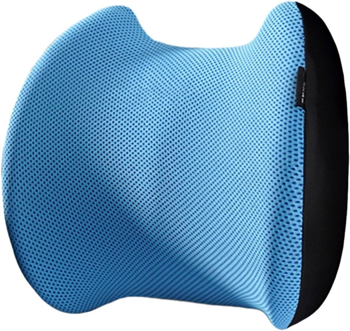 Blauw ergonomisch lendensteunkussen van traagschuim voor volwassenen