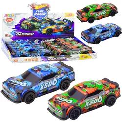 XS06 Rennwagen fahren Lichter Sounds Orange Blau