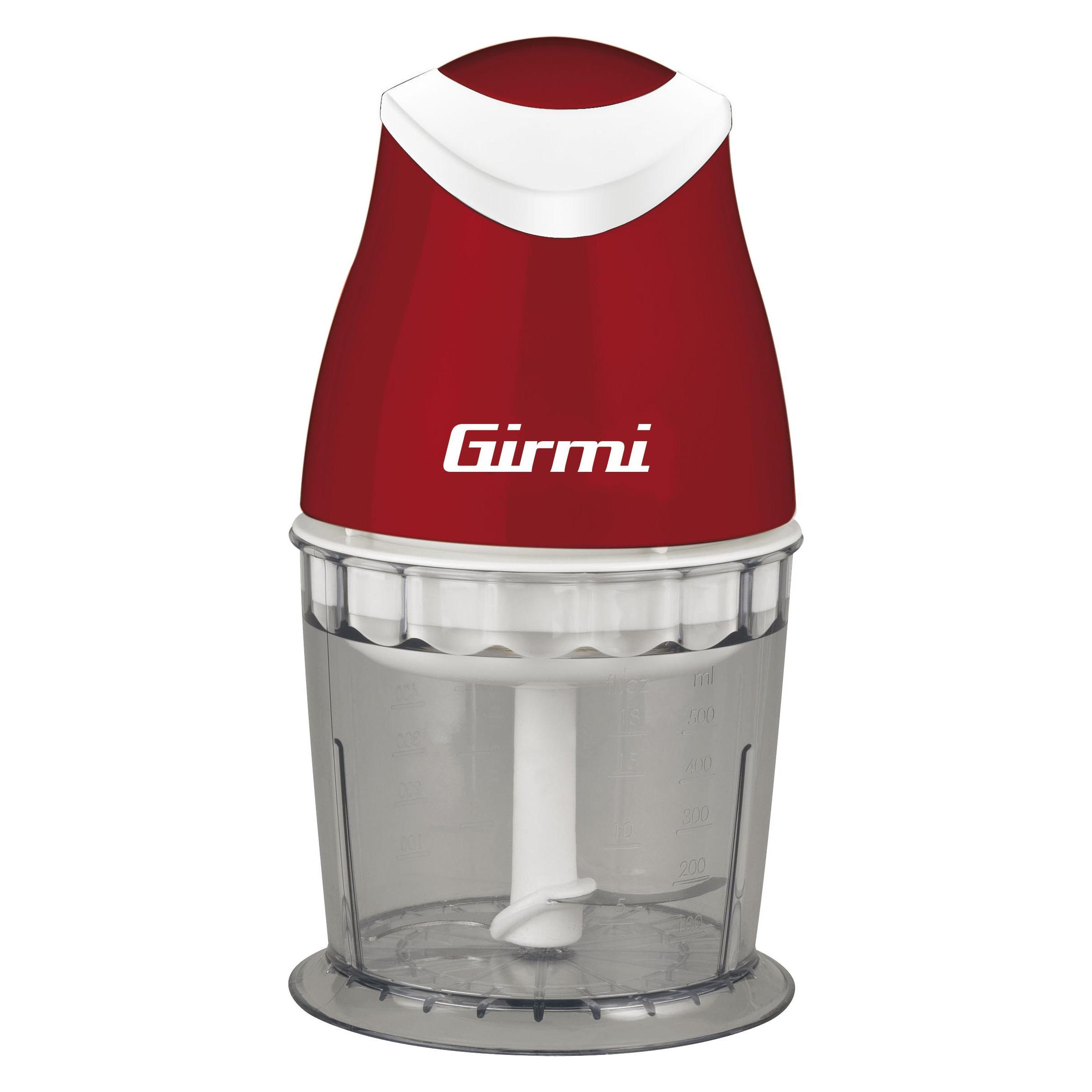 Girmi TR01 Elektrischer Gemüseschneider 0,5 L Rot, Weiss 350 W (500 ml, 350 W) (TR01 RED)