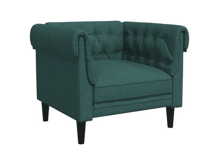 vidaXL Chesterfield-Sofa, Chesterfield-Sessel Dunkelgrün Stoff