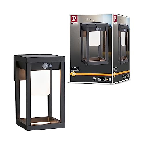 Paulmann Marisol Solar LED-wandarmatuur met bewegingssensor, zwart
