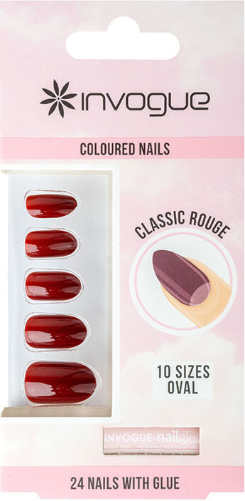 Faux-ongles Colorés Ovale Invogue