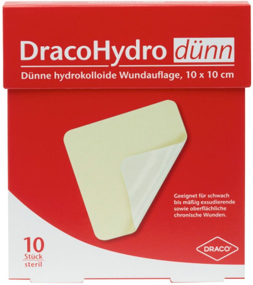 Dracohydro dünn Hydrokoll.Wundauflage 10x10 cm 10 St Verband