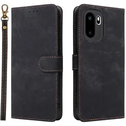 Cover-Discount OnePlus 15R - Ledertasche mit RFID Blocker (OnePlus 15R), Smartphone Hülle, Schwarz