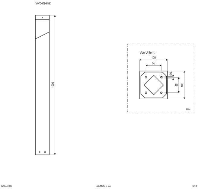 EVN Balise lumineuse WSL441015 IP44 Aluminium (WSL441015)