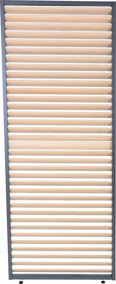 Beschattungselement Holz, Faltplatten, horizontal 1 m für bioklimatische Pergola