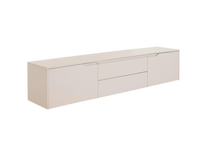 Carryhome Lowboard, Kaschmir, Wellen, 2 Schublade(n) Schubladen, 200x40x40 cm, Bsci, hängend, Wohnzimmer, Wohnwände, Lowboards, Lowboards hängend