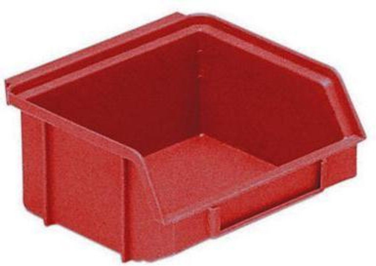 Erro B1 Magazijnbak Rood - Stapelbaar - 85 x 100 x 50 mm