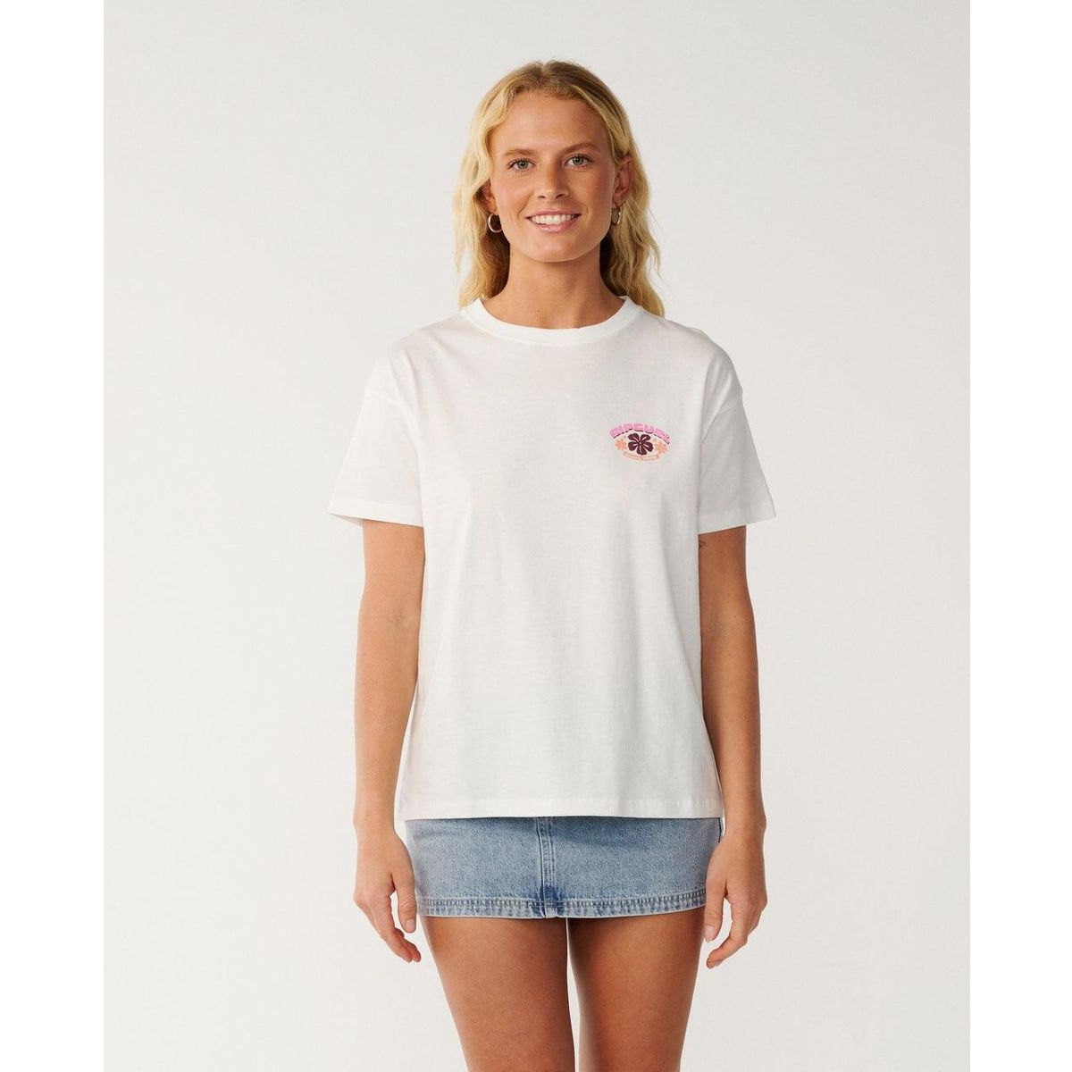 RipCurl Party Wave ART Tee Relaxed bone (3021) XS 0Q6WTE-3021-XS