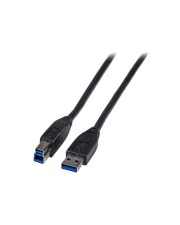 EFB Elektronik EFB-Elektronik USB-Kabel USB Type B M bis Typ A M 3.0 1.8 m geformt Schwarz (K5236.1,8)