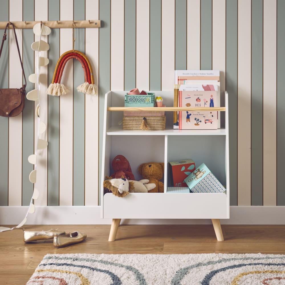 sweeek Mueble para niños, 2 compartimentos, blanco