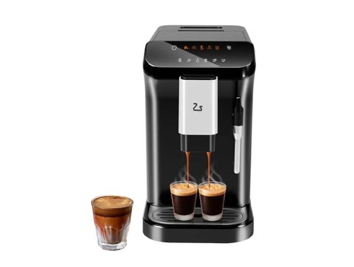 GustoWave - Kaffeevollautomat, professionelle Espressomaschine 20 bar mit Mühle und Milchaufschäumer, 1-15 einstellbare Mahlgröße, Wassertank ca