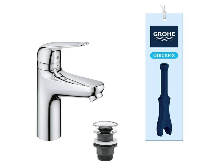 Grohe Swift - Robinet de lavabo avec vidage à poussoir\, avec sécurité enfant\, chrome