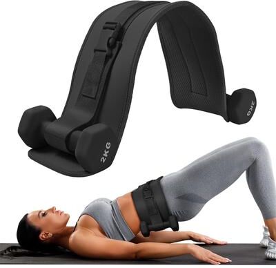 Lush Living Finds Dumbbell Hip Thrust Belt, Comfortable For Kettlebells, Plates, Exercise Thrust Belt, Thicken & Widen black