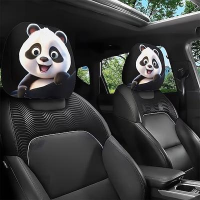 2 Stück niedliche Auto-Kopfstützenbezüge mit Tiermotiven, unbefüllt, universelle Auto-Kopfstützenbezüge, für alle Wetterbedingungen geeignet.