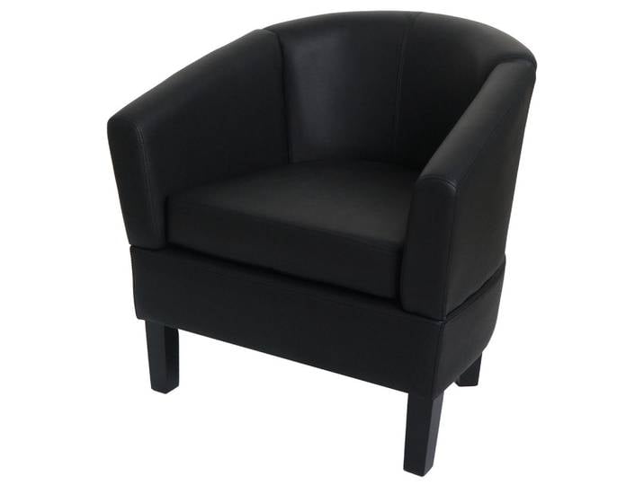 MCW Lounge-Sessel Schwarz, 72x72x60 cm, Wohnzimmer, Sessel, Polstersessel