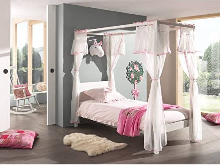Vipack Bed, Holzwerkstoff, weiß, 90 x 200 cm