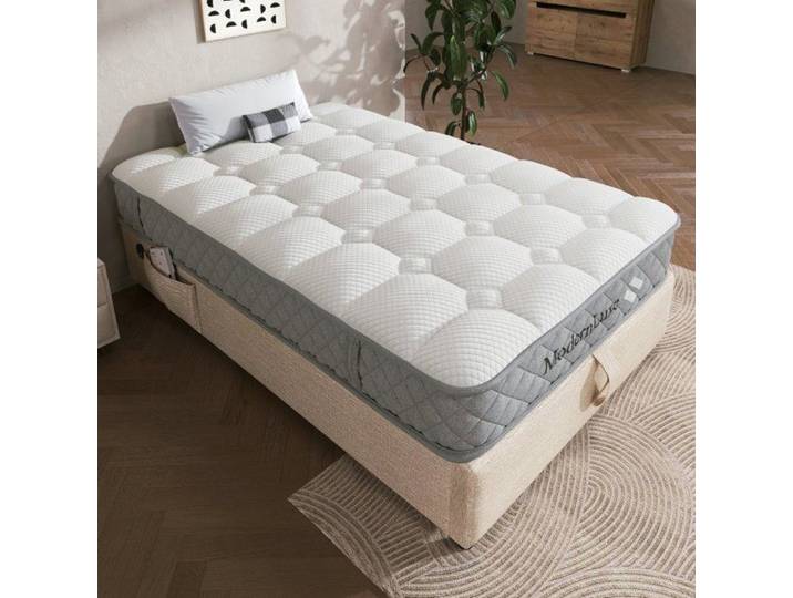 Matelas orthopédique - LANGTU - 90x200 cm - 7 zones - H3 mi-ferme - Ressorts ensachés