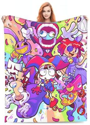 Shop Station Pomni Amazing Digital Circus Blanket Soft Cartoon Fleece Throw For Bed, Sofa & Cozy Lounging d 30x40in