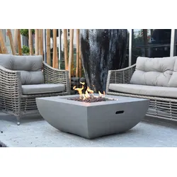 Gardenforma Gas Feuerstelle Westport aus Faserbeton in Betonoptik grau