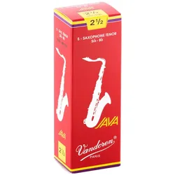 Vandoren Reeds SR2725R Tenor-Sax Java Red 2.5, Blasinstrument Zubehör, Rot