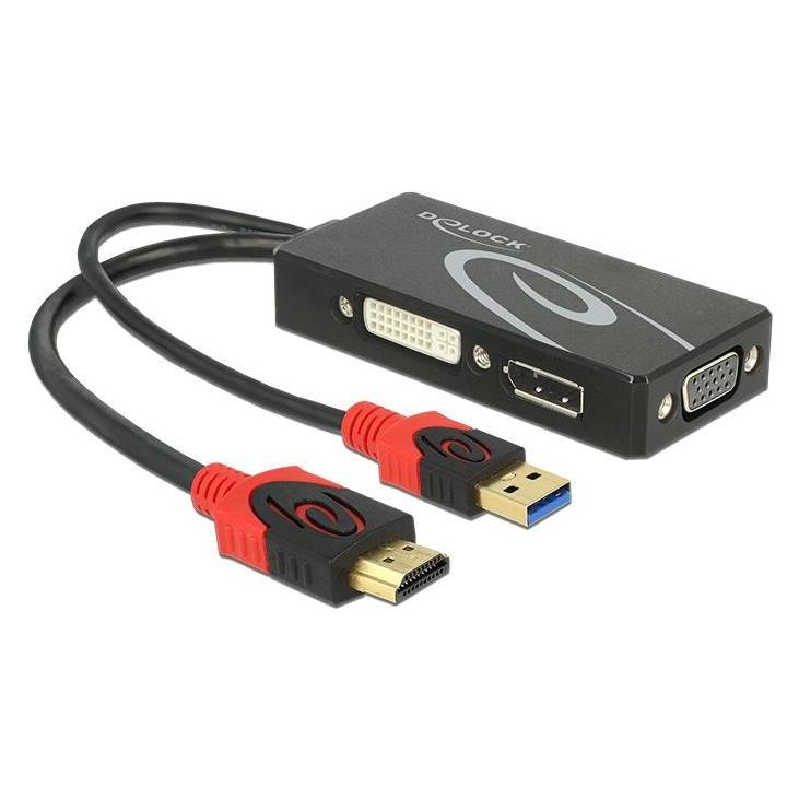 Delock Adapter HDMI Stecker (HDMI, DisplayPort, VGA) (62959)