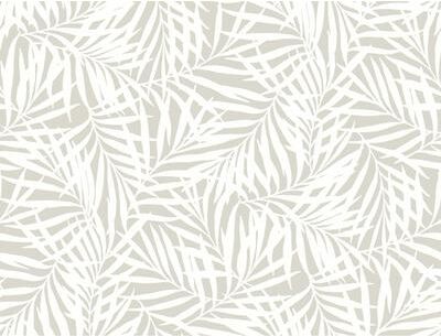 York Wallcoverings Oahu Fronds Cream & Off White Wallpaper