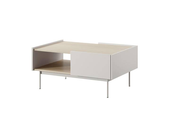 Komodee Couchtisch Kelowna Sto1-3S System der leisen Schließung der Fronten, Kaschmir, Metall, 97x45x65 cm, Wohnzimmer, Wohnzimmertische, Couchtische