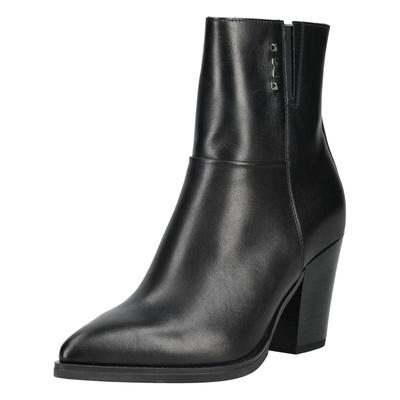 High-Heel-Stiefelette NERO GIARDINI "Nero Giardini Stiefelette Leder", Damen, Gr. 38, schwarz, Leder, Schuhe