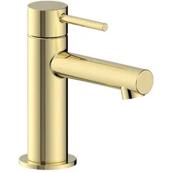 Herzbach SIRO PVD GOLD WT-Einlochbatterie S-Size ohne Ablauf Gold, 30.120321.1.03 30.120321.1.03