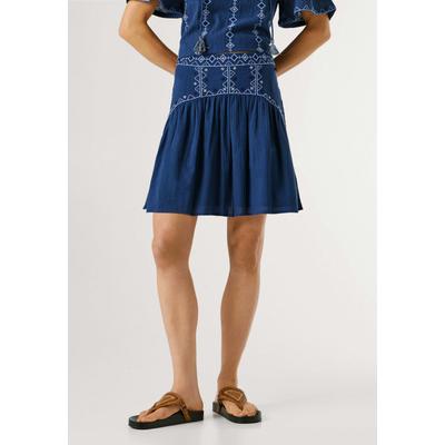 A-Linien-Rock PEPE JEANS "Rock DENVER SKIRT", Damen, Gr. S, blau (deep sea blau), 100% Baumwolle, Röcke A-Linien-Rock