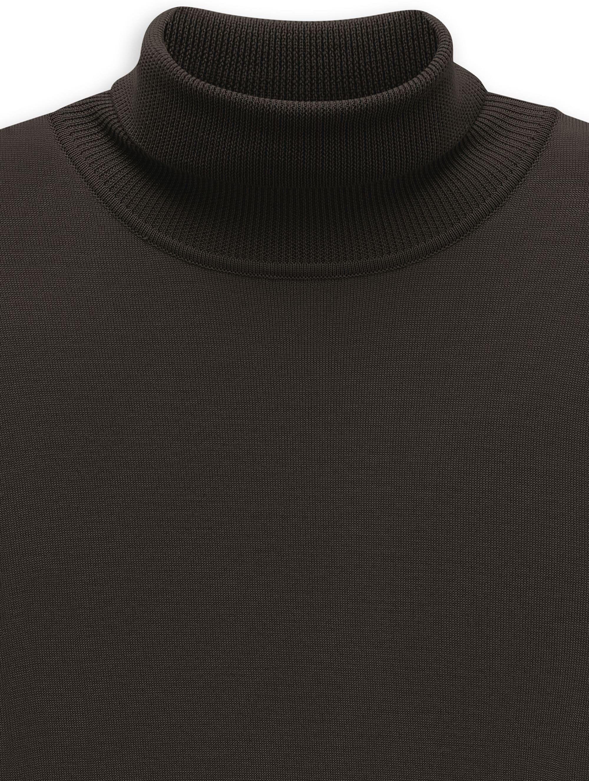Rollkragenpullover BUGATTI "Regular Fit", Herren, Gr. XXL, 80, braun, 100% Wolle, unifarben, regular fit, Pullover Rollkragenpullover, Regular Fit Wolle Feinstrick