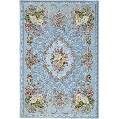 THEKO "Flomi Floral" rechteckig 3 mm Höhe gewebt, Blumen Design, ideal im Wohnzimmer & Schlafzimmer