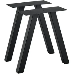 Helloshop26 - Set mit 2 schwarzen Metall-Tischbeinen 40 cm