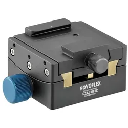 Novoflex QUBE Modularer Goniometerkopf, 15° Verschwenkung mit Kupplung und quadrat. Schwalbenschwanzfuß