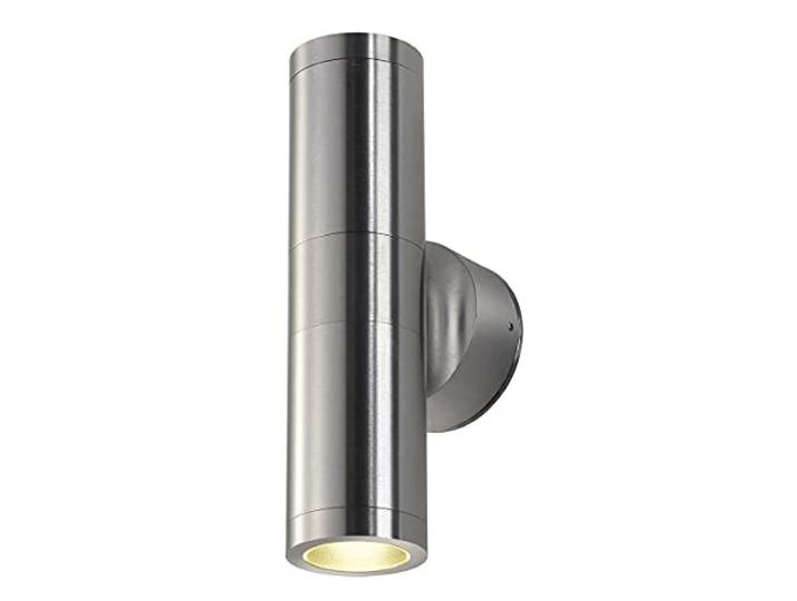 SLV 228776 ASTINA Out ESL Aluminium brossé 2 x GU10 Max 2 x 11 W IP44 Aluminium Gris argenté 24 x 9 cm