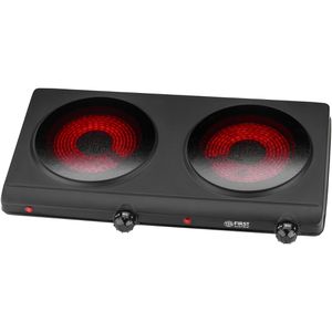 TZS-First-Austria Kochplatte FA-5096-2, Infrarot-Doppelkochplatte, schwarz, 2500 Watt
