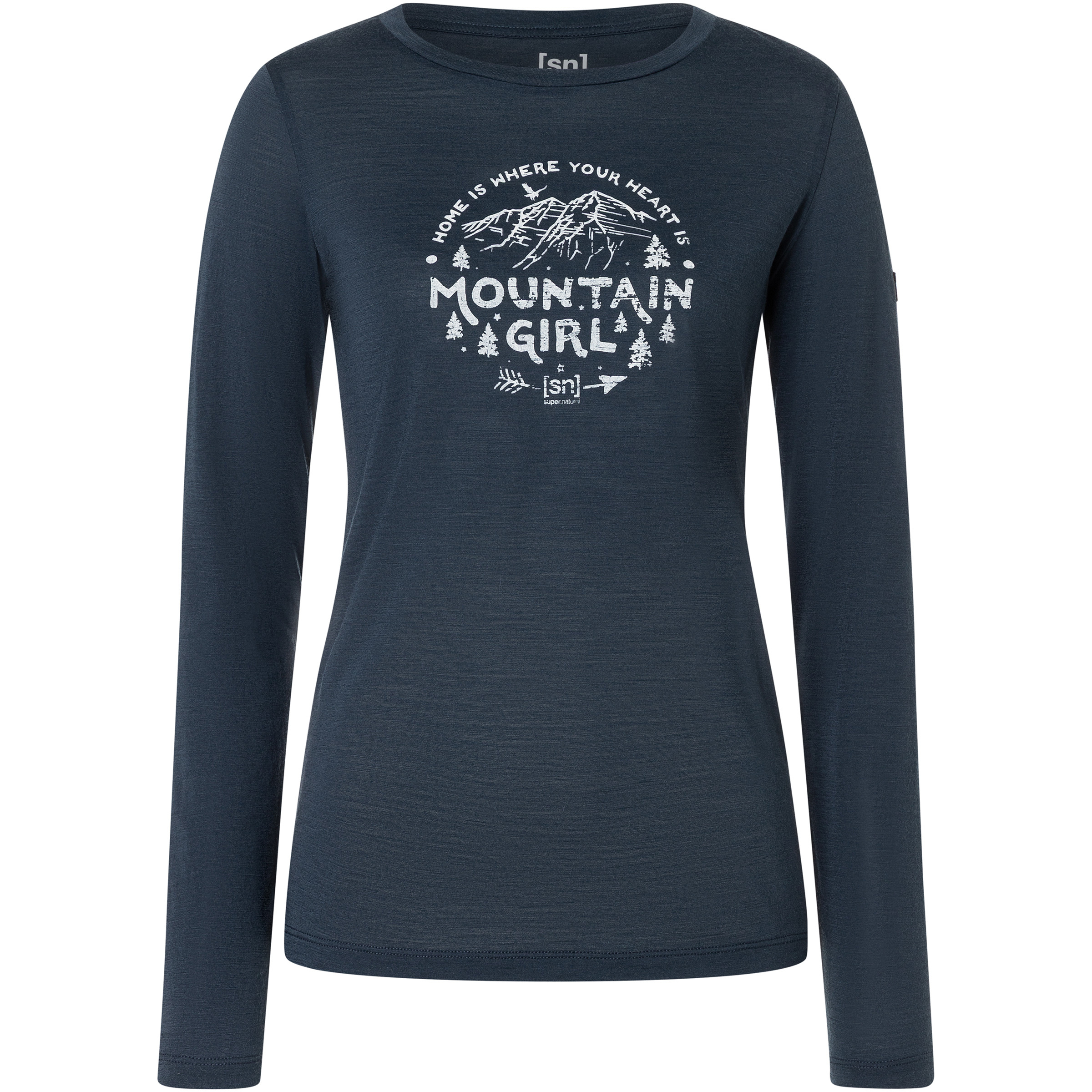 Super.Natural Mountain Girl Damen Longsleeves Merino blau Größe XS Trekking Hautfreundlich Merinowolle