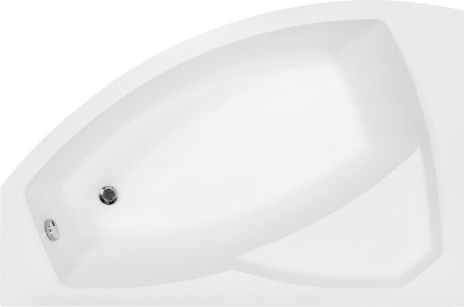 Badewanne - Asymetrisch RIMA 150X95 cm LINKS mit Ablaufgarnitur und Füßen