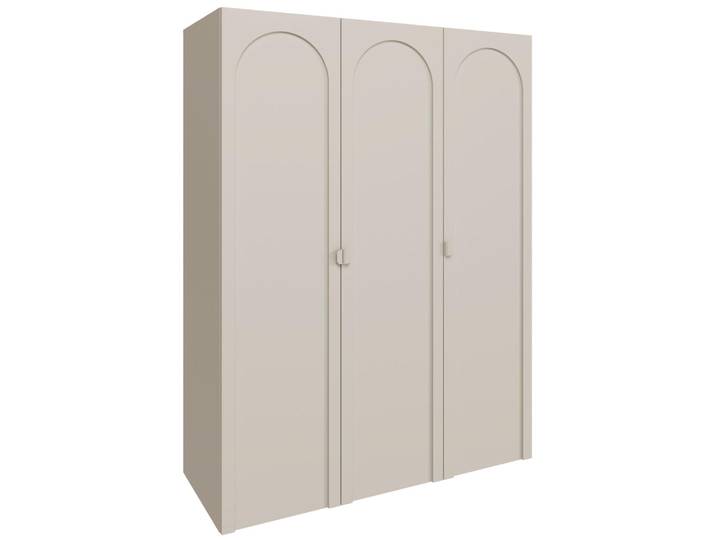 Selsey Arkadia – Kleiderschrank mit 3 Türen mit Bogenausschnitt, Kaschmirgrau, 150 cm