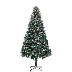 vidaXL, Weihnachtsbaum, Olivia (mit 120 roten Bällen) (240 cm)