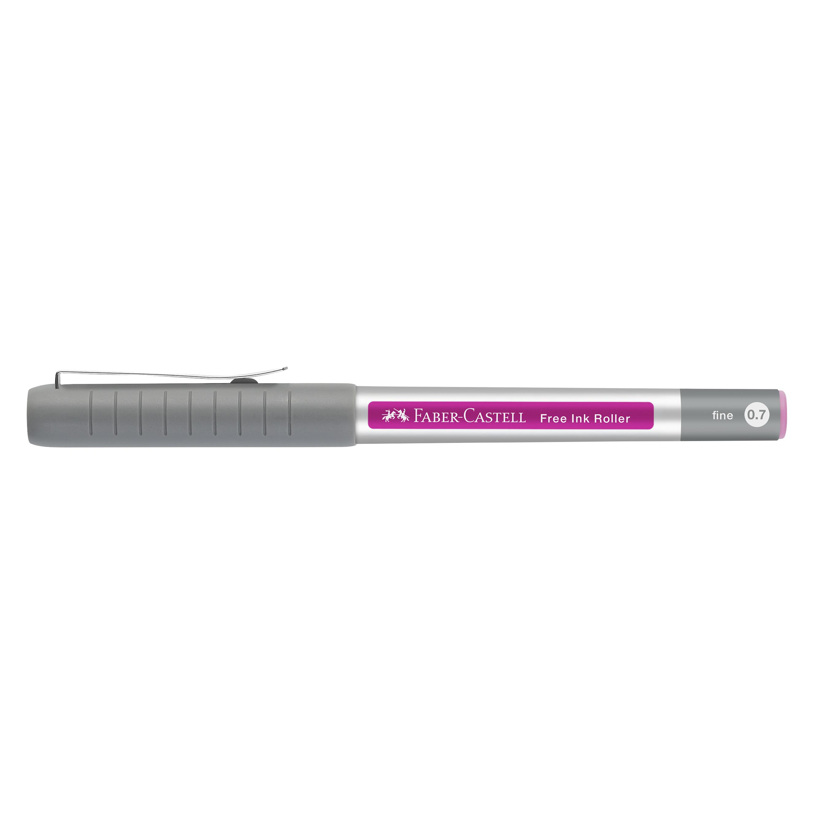 Faber-Castell Free Ink Tintenroller grau 0,7 mm, Schreibfarbe: pink, 1 St. (1x) (348128)
