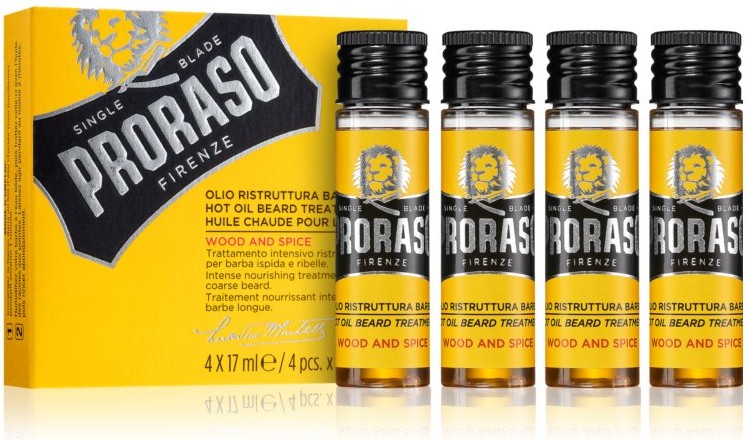 Proraso Hot Oil Beard Treatment Wood & Spice 4x17 ml PR-400179